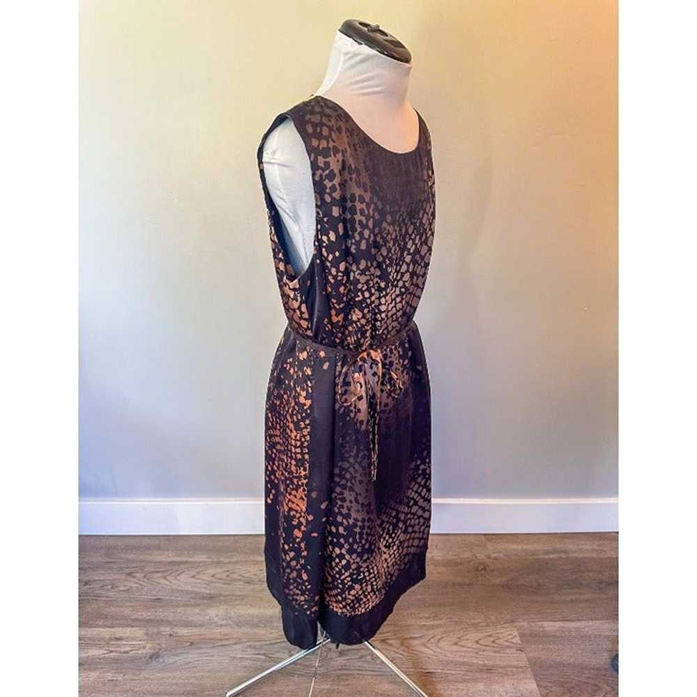 Marina Rinaldi Silk Brown and Black Dress with Sh… - image 4
