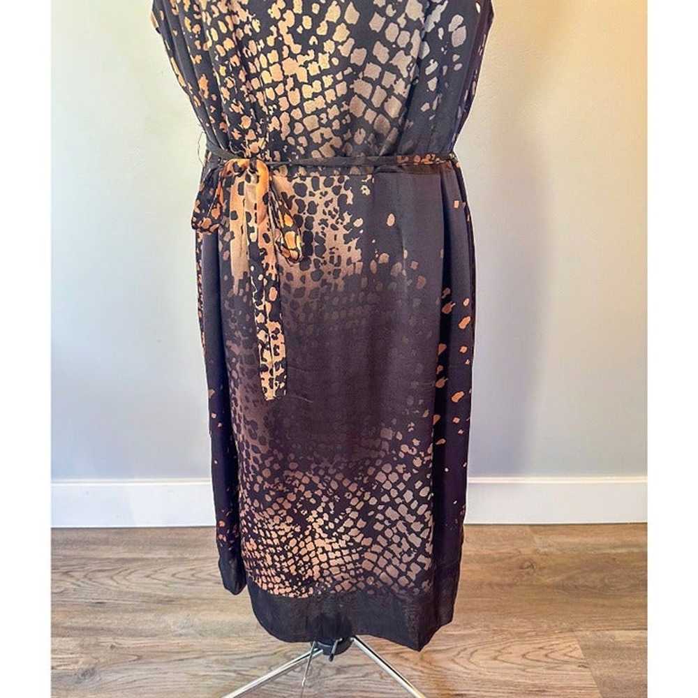 Marina Rinaldi Silk Brown and Black Dress with Sh… - image 6