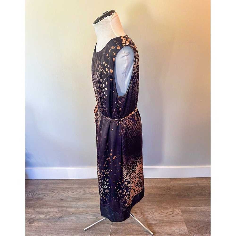 Marina Rinaldi Silk Brown and Black Dress with Sh… - image 8