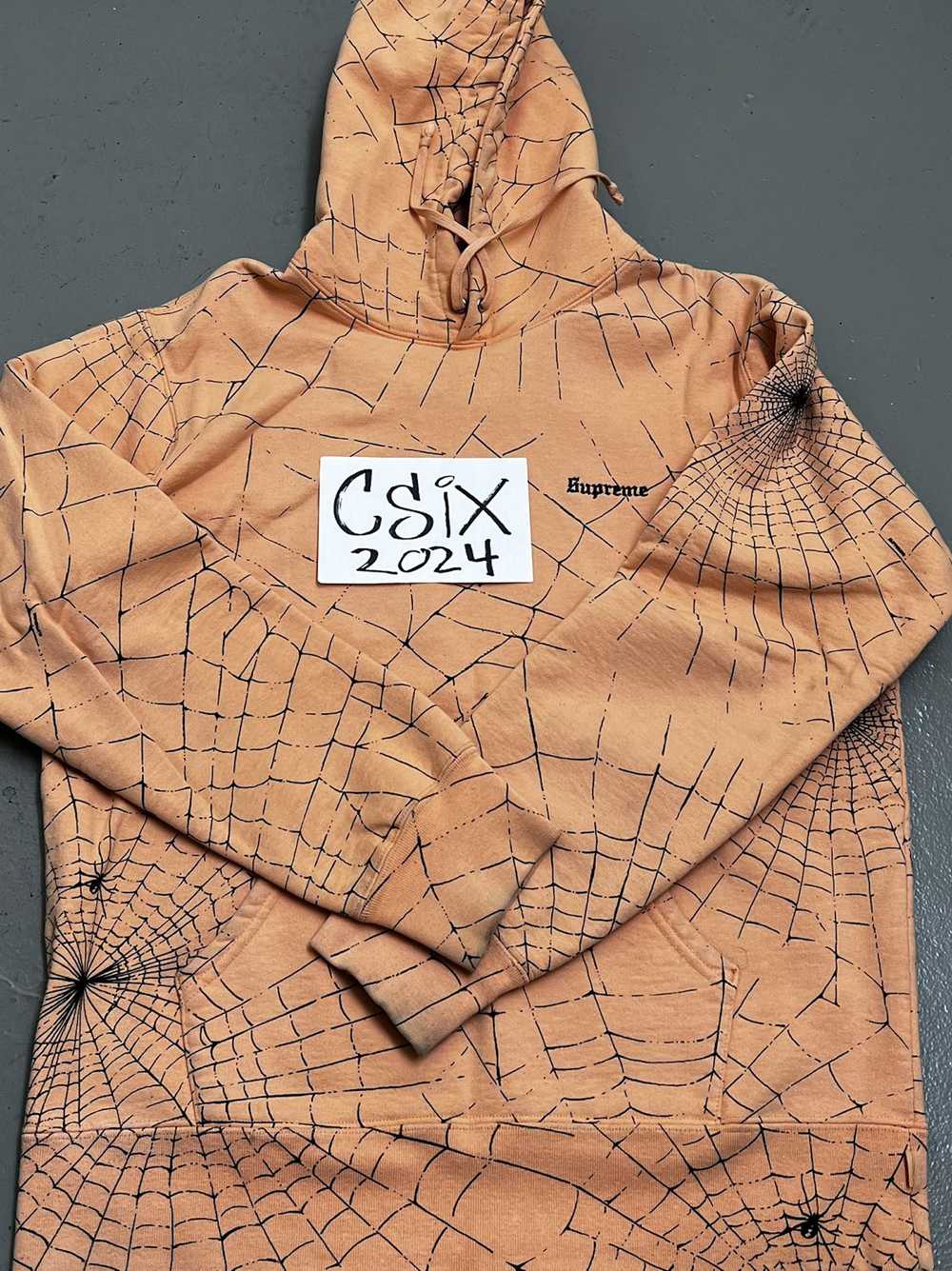 Supreme Supreme spiderweb hoodie Peach - image 2