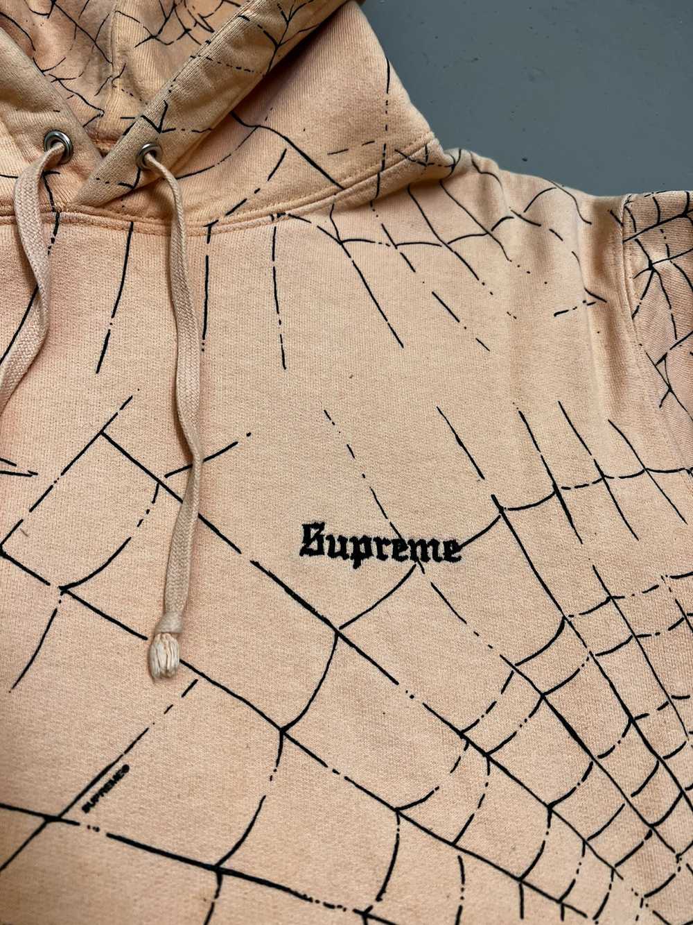 Supreme Supreme spiderweb hoodie Peach - image 4
