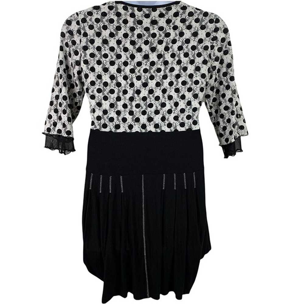 Dzhavael Couture XL Dress Black White Polka Dot P… - image 3