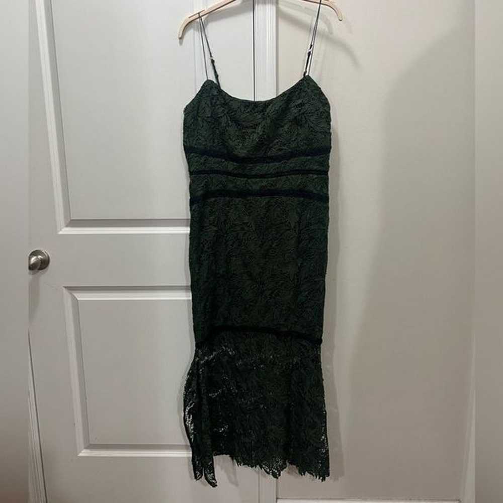 STYLESTALKER Green Ophelia Lace Midi Dress Size X… - image 2