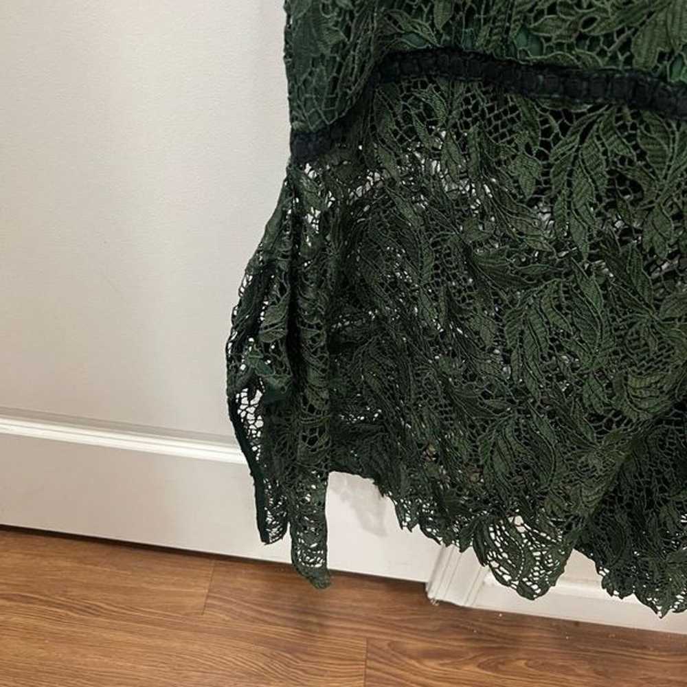 STYLESTALKER Green Ophelia Lace Midi Dress Size X… - image 6