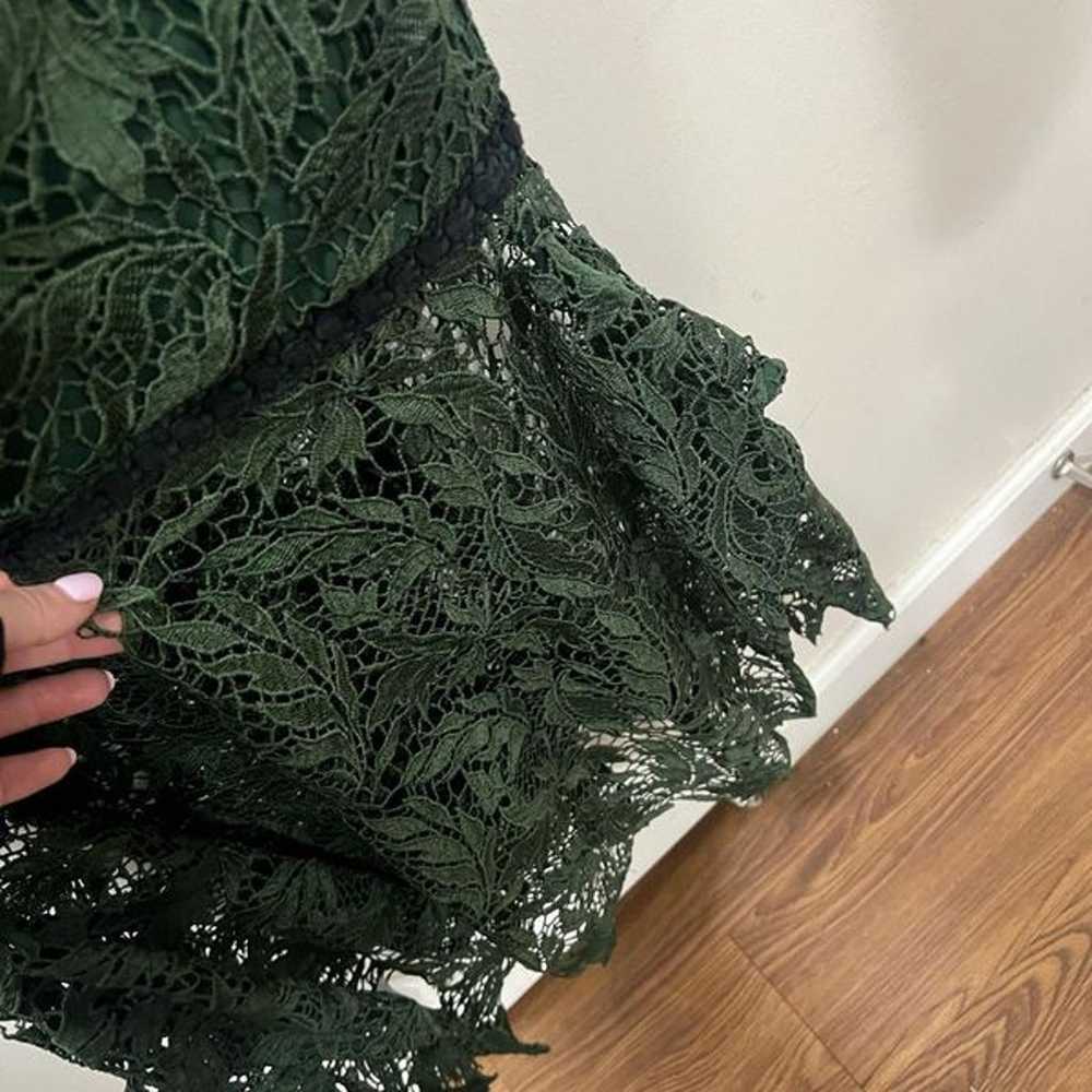 STYLESTALKER Green Ophelia Lace Midi Dress Size X… - image 9