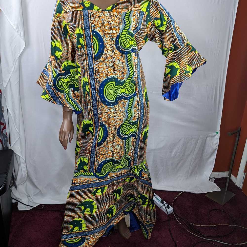 NWOT, AFRICAN PRINT MAXI DRESS SIZE 20 - image 10