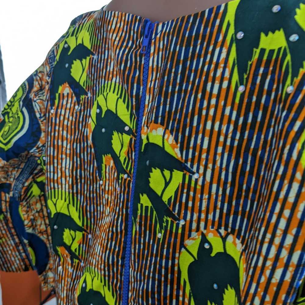 NWOT, AFRICAN PRINT MAXI DRESS SIZE 20 - image 11