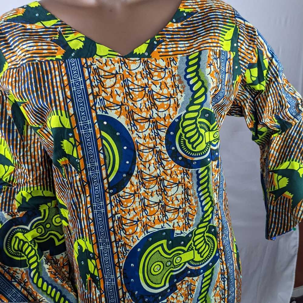 NWOT, AFRICAN PRINT MAXI DRESS SIZE 20 - image 2