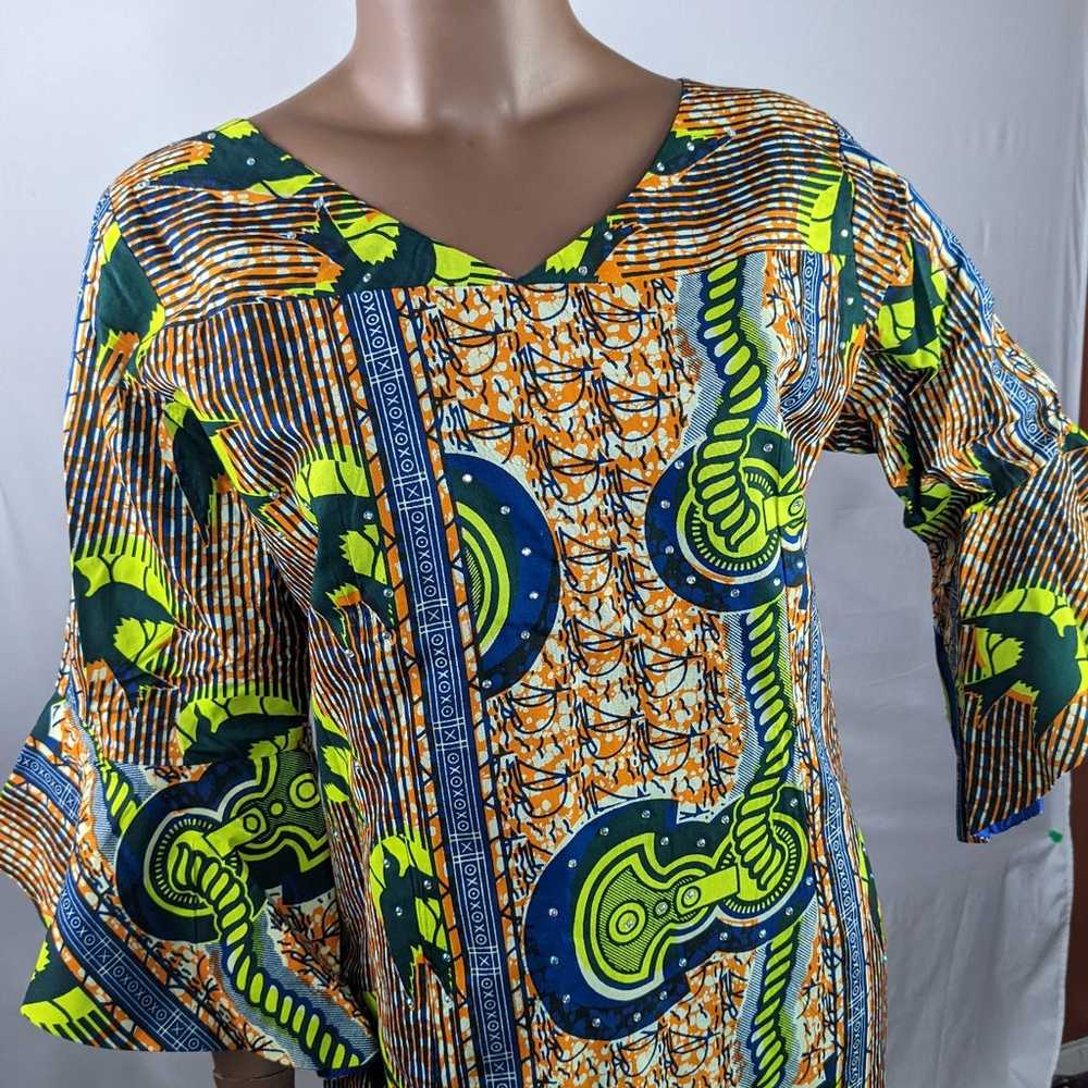 NWOT, AFRICAN PRINT MAXI DRESS SIZE 20 - image 3