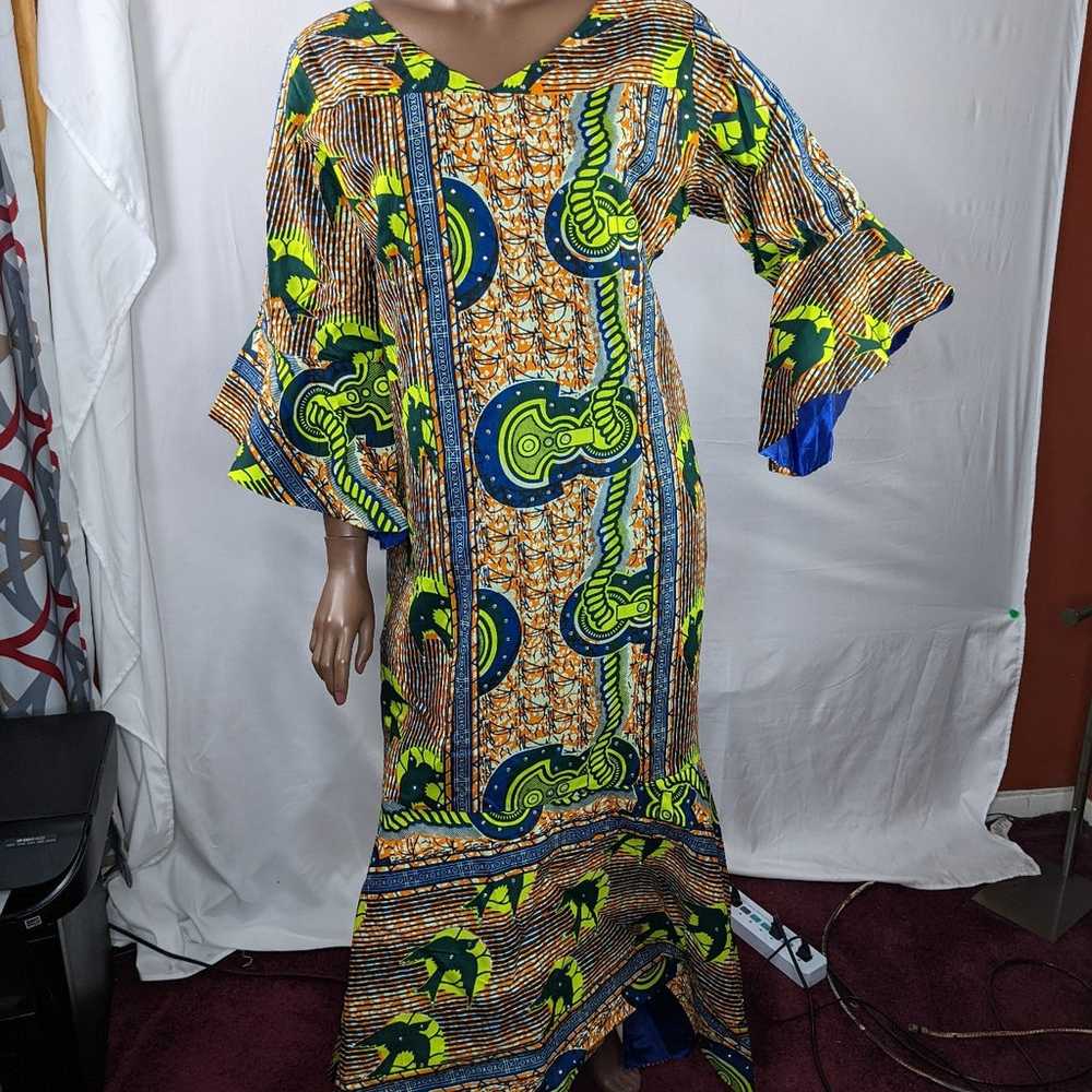 NWOT, AFRICAN PRINT MAXI DRESS SIZE 20 - image 4