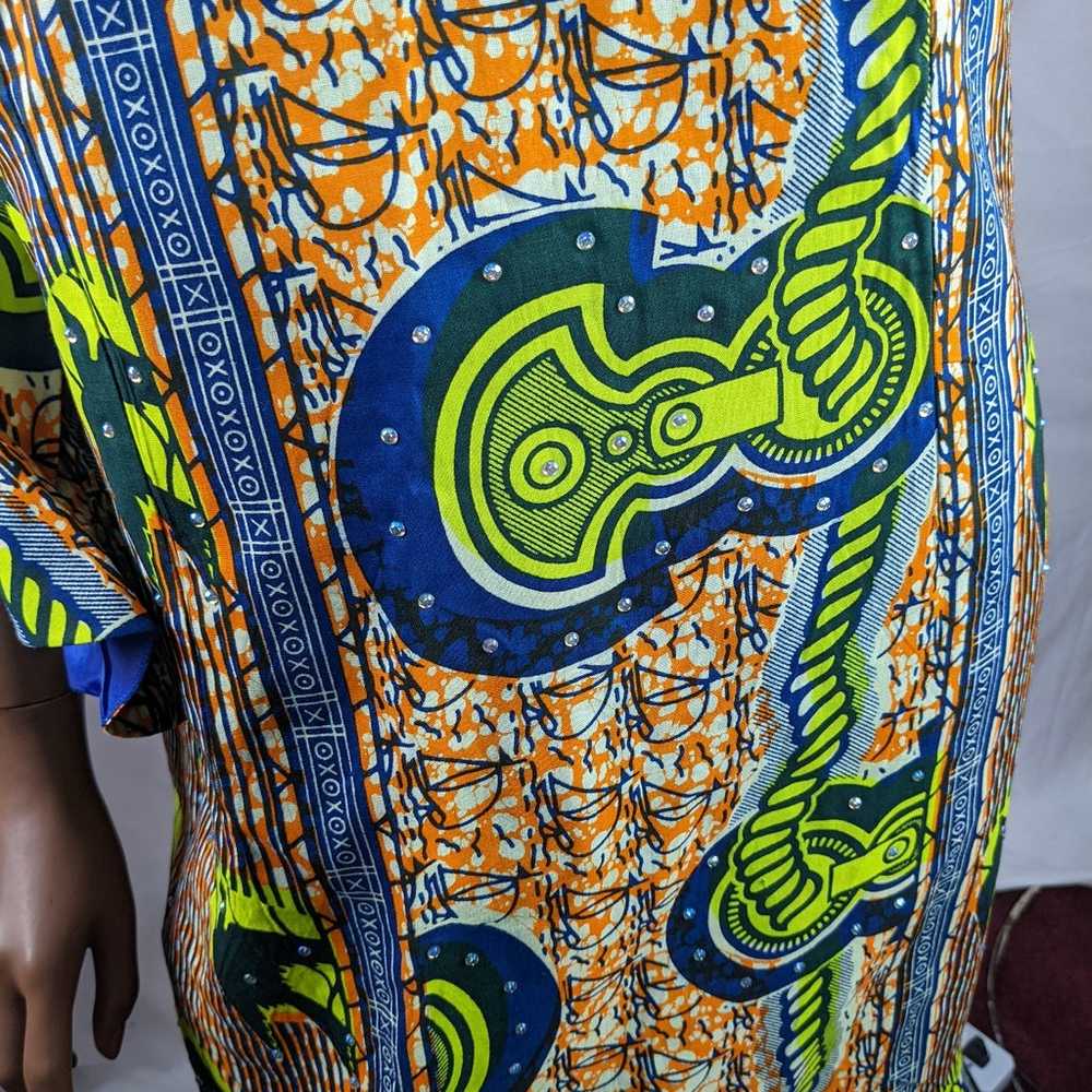 NWOT, AFRICAN PRINT MAXI DRESS SIZE 20 - image 9