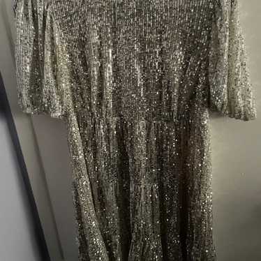 Silver Sparkly cocktail dress
