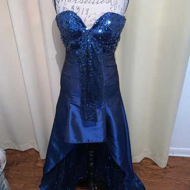 Sparkly Navy Blue Formal Dress