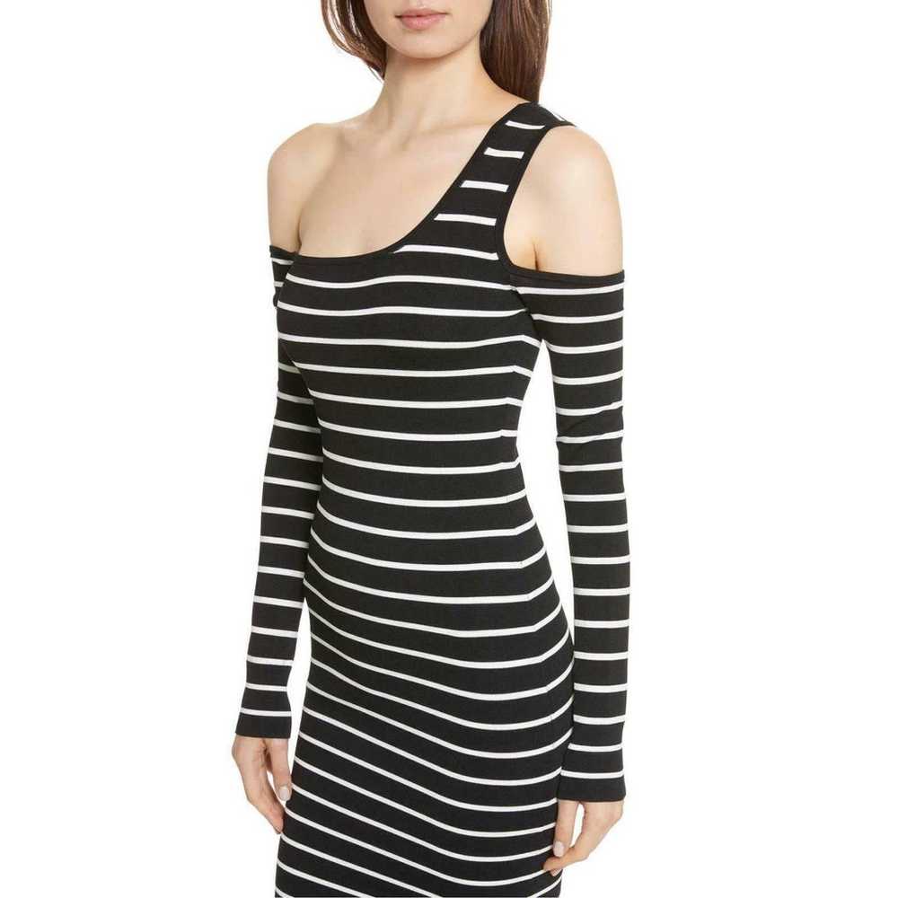 Veronica Beard StripedOne Shoulder Dress - image 3