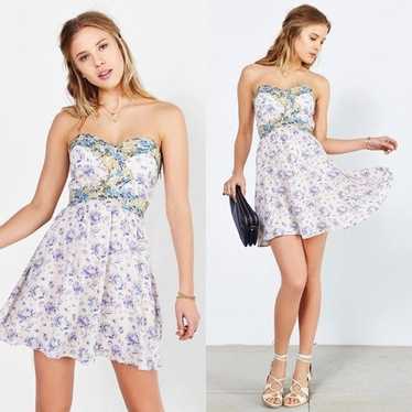 Urban Outfitters Strapless Floral Dress