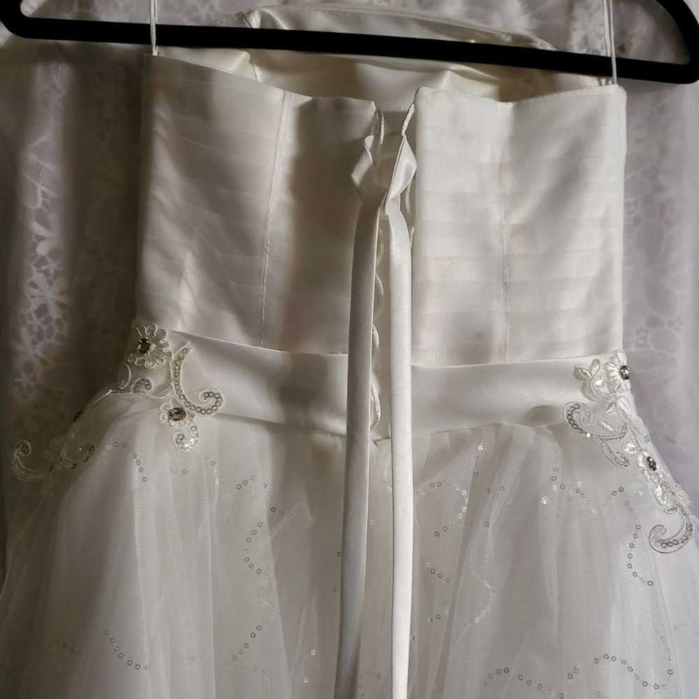 Size 2; Bridal Strapless Bandage Wedding Tulle Dr… - image 6