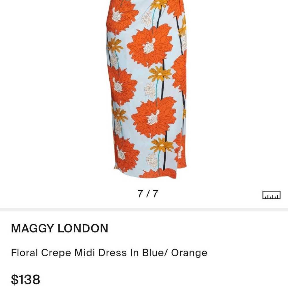 Maggy London Floral Crepe Midi Dress - image 5