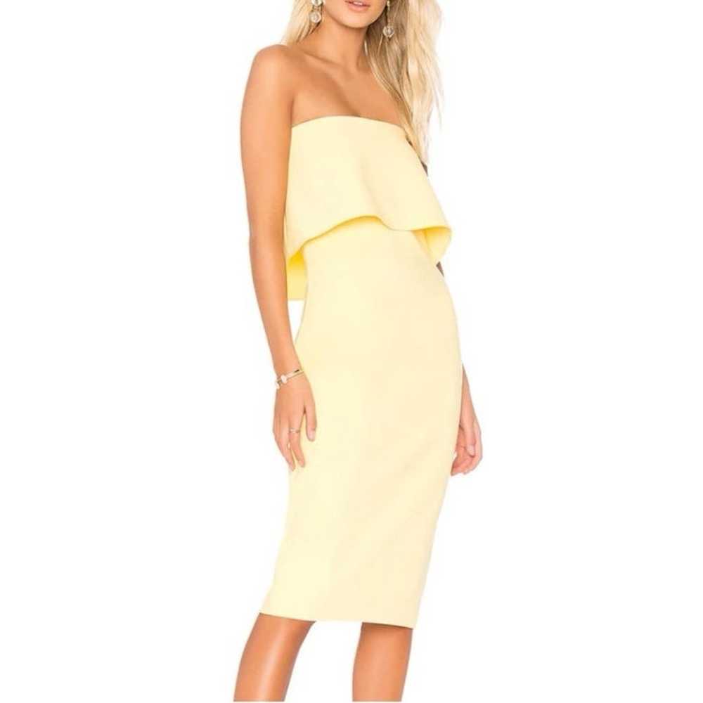 Strapless Yellow Midi dress - image 3