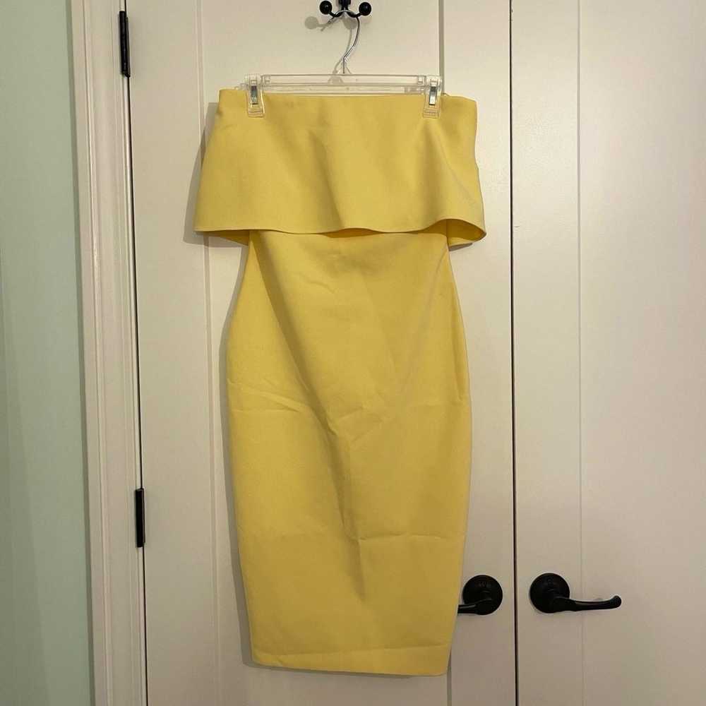 Strapless Yellow Midi dress - image 4