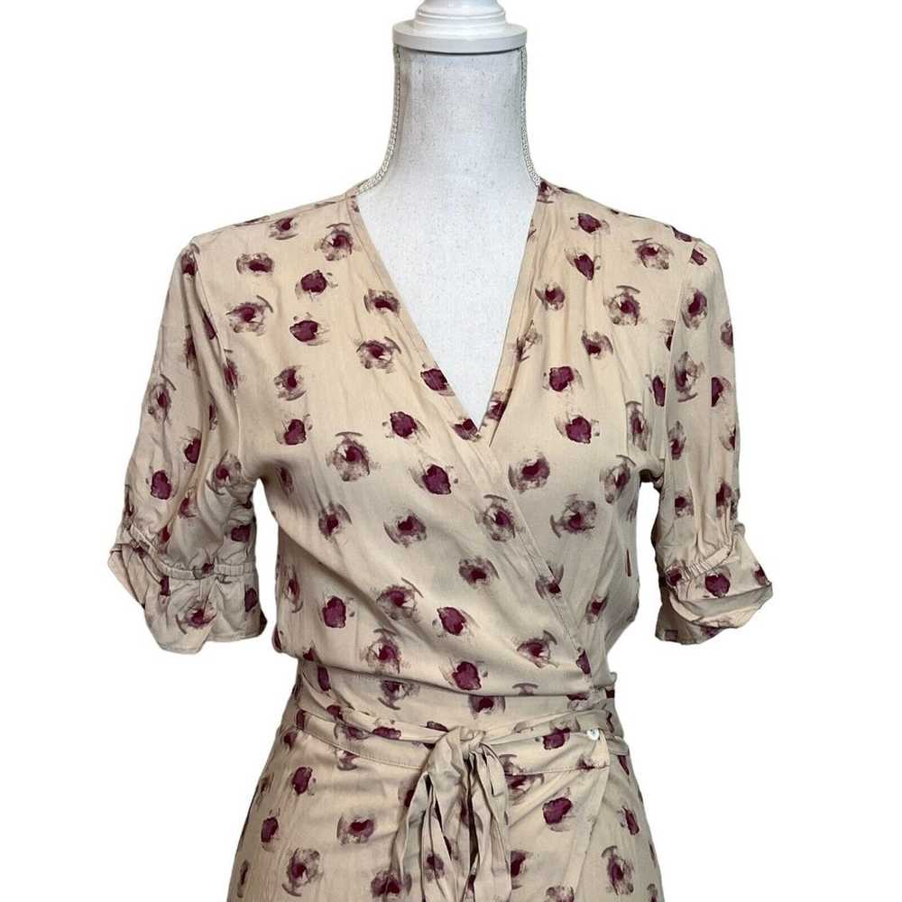 Stillwater Floral Goddess Mini Wrap Dress Ruffle … - image 2