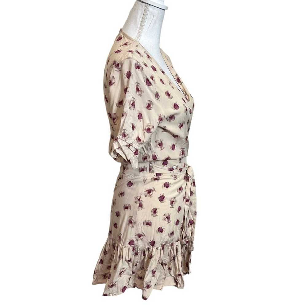 Stillwater Floral Goddess Mini Wrap Dress Ruffle … - image 6