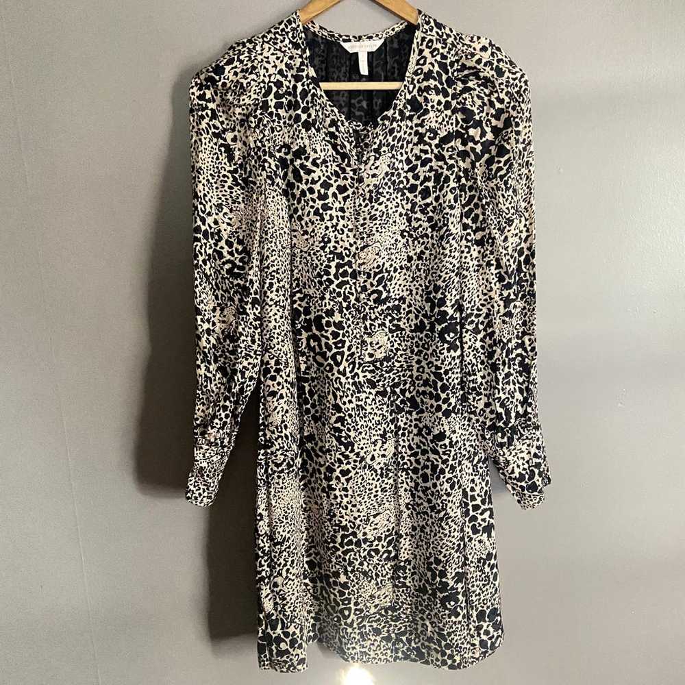 Rebecca Taylor Leopard Print Silk Dress Size 2 - image 2