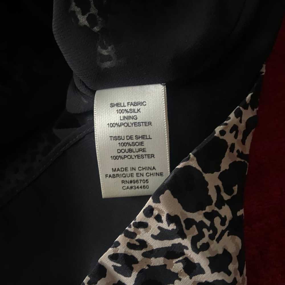 Rebecca Taylor Leopard Print Silk Dress Size 2 - image 8