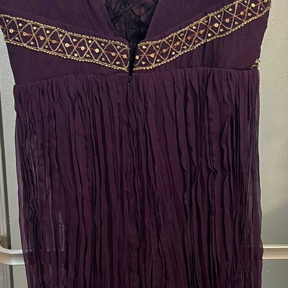 Purple abs by Allen Schwartz a line beaded dress - image 2
