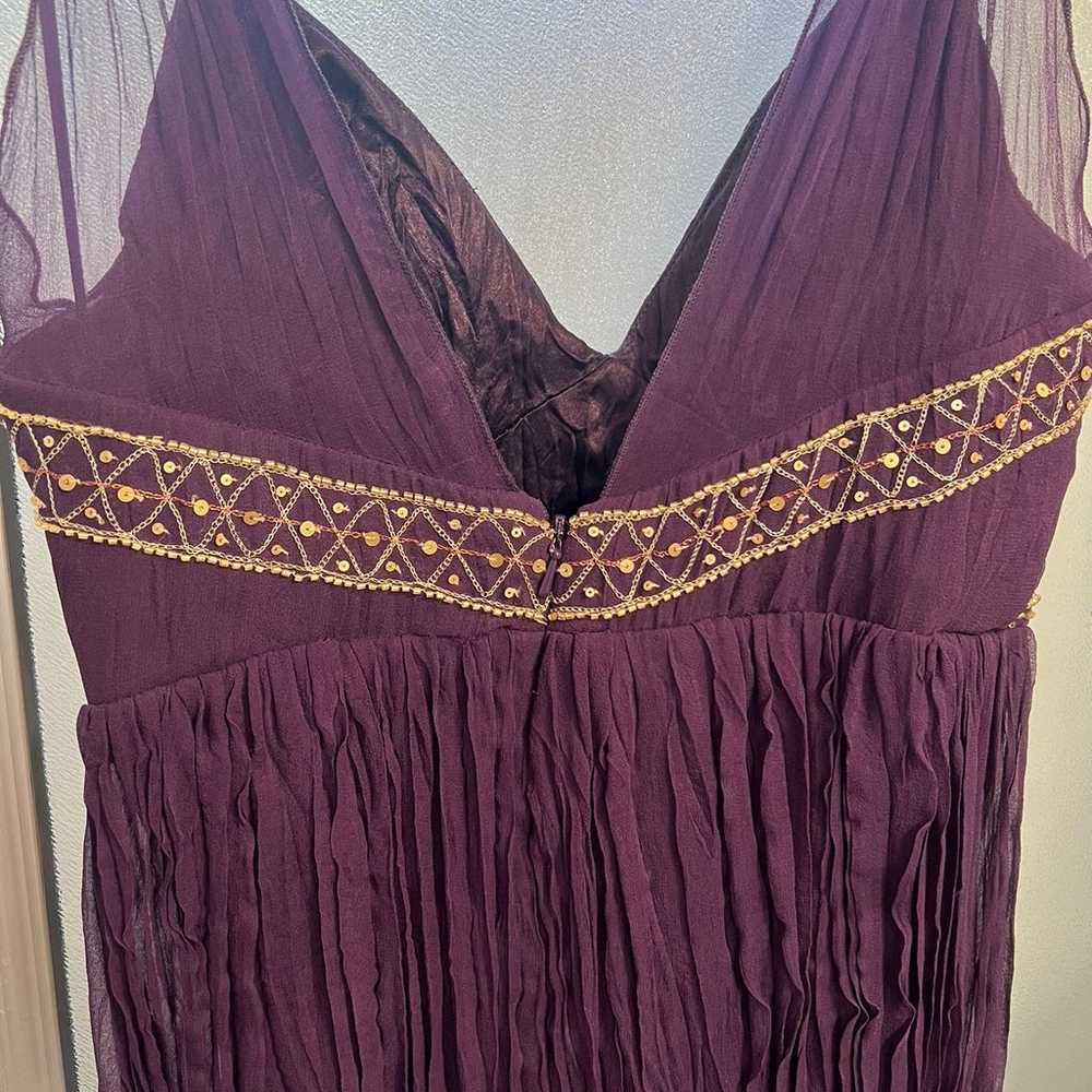 Purple abs by Allen Schwartz a line beaded dress - image 3