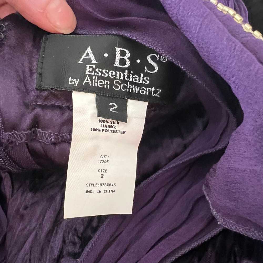 Purple abs by Allen Schwartz a line beaded dress - image 5