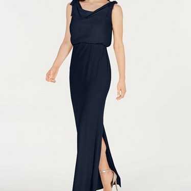Adrianna Papell Blouson Cowlneck Long Formal Dres… - image 1