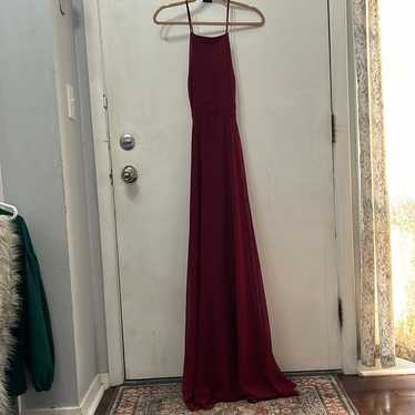 LuLus Long Red Dress Size S