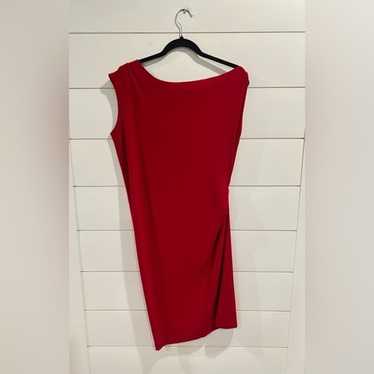Norma Kamali red drop shoulder dress - image 1