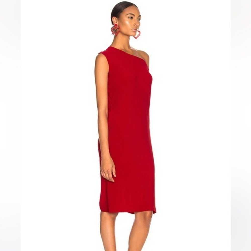 Norma Kamali red drop shoulder dress - image 3