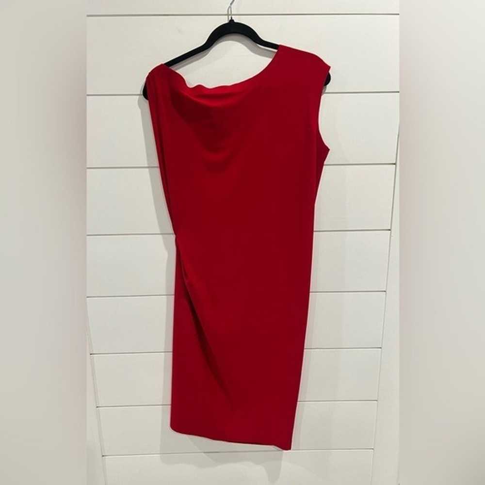Norma Kamali red drop shoulder dress - image 7