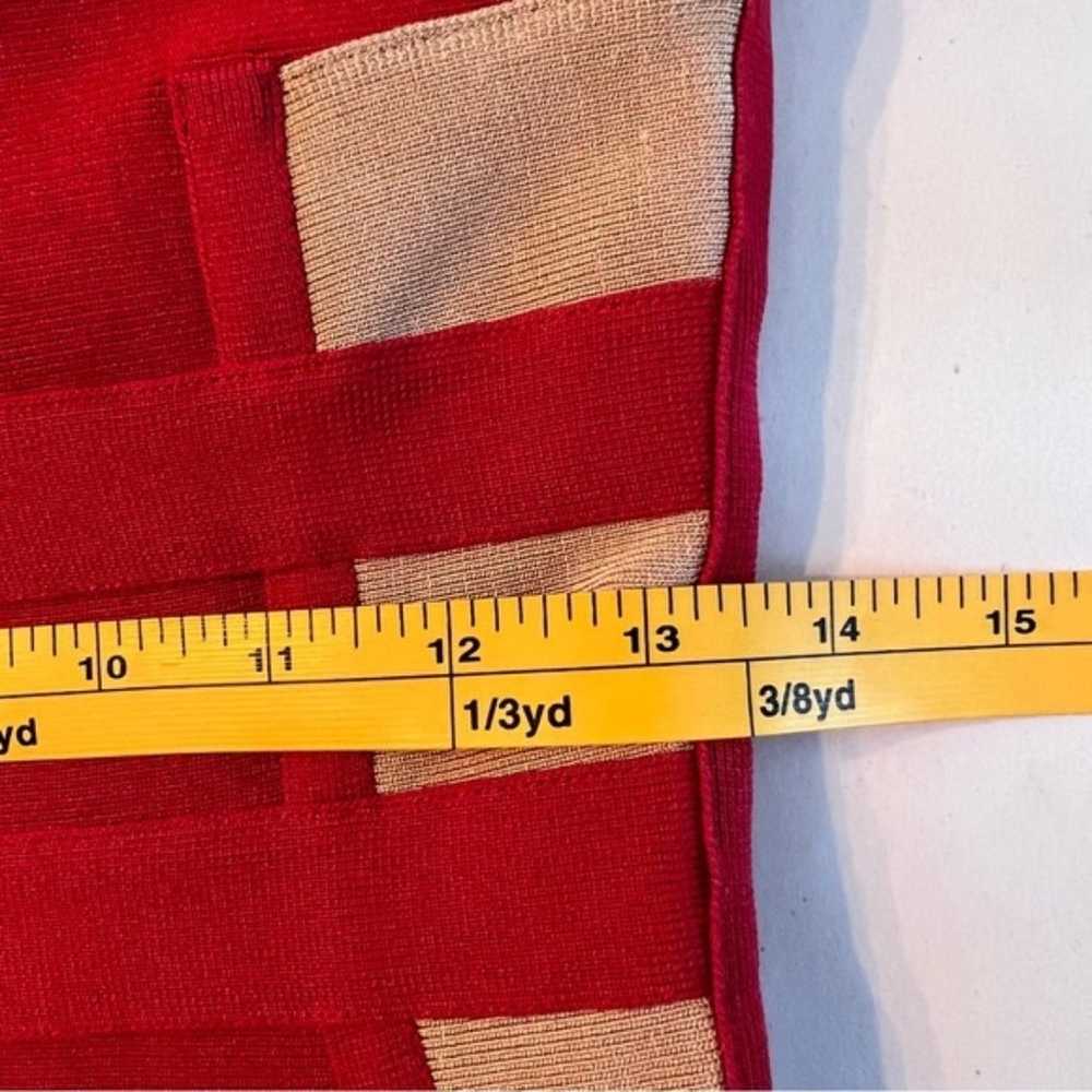 Mac Duggal Red Bodycon Midi Dress Size 4 - image 10