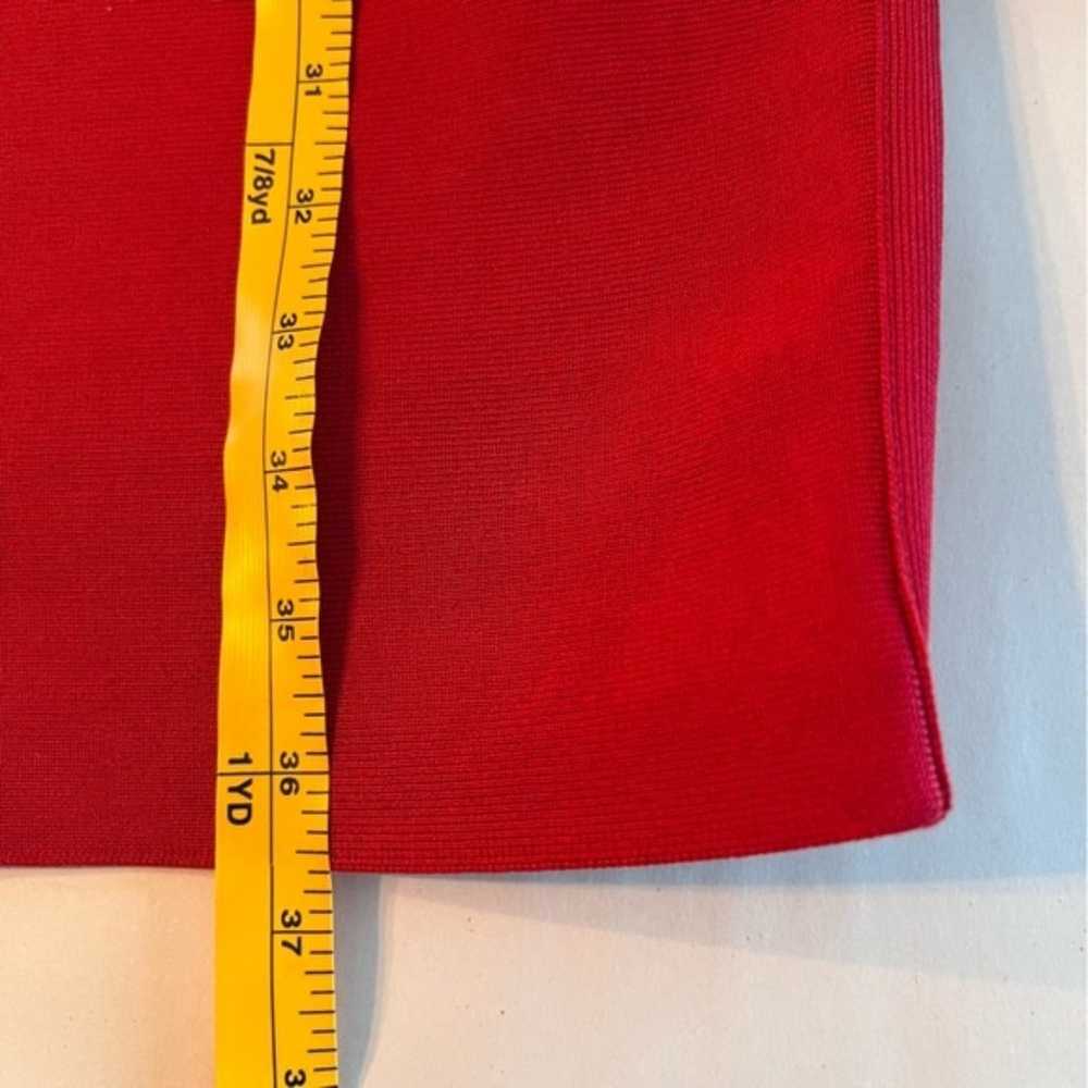 Mac Duggal Red Bodycon Midi Dress Size 4 - image 12