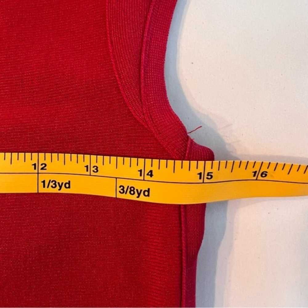 Mac Duggal Red Bodycon Midi Dress Size 4 - image 9