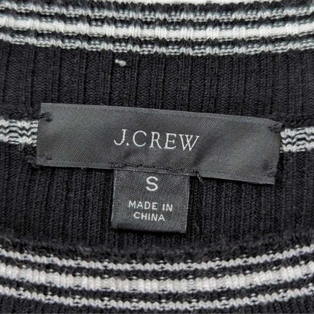 J. Crew Mixed Stripe Sweater Dress Bell Sleeve Ri… - image 11