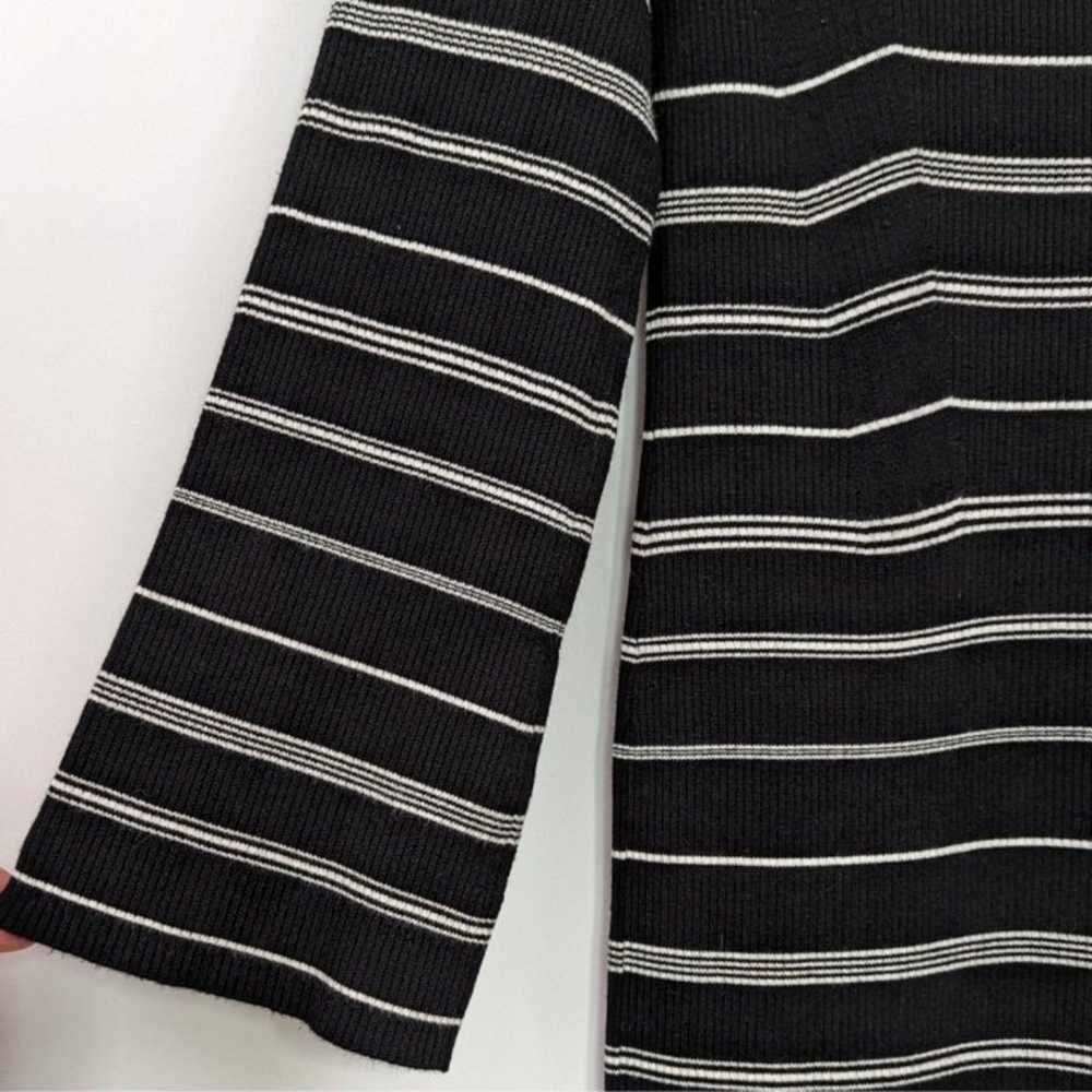 J. Crew Mixed Stripe Sweater Dress Bell Sleeve Ri… - image 4