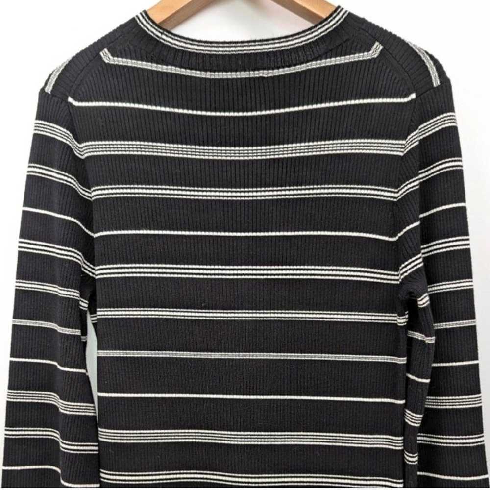 J. Crew Mixed Stripe Sweater Dress Bell Sleeve Ri… - image 8