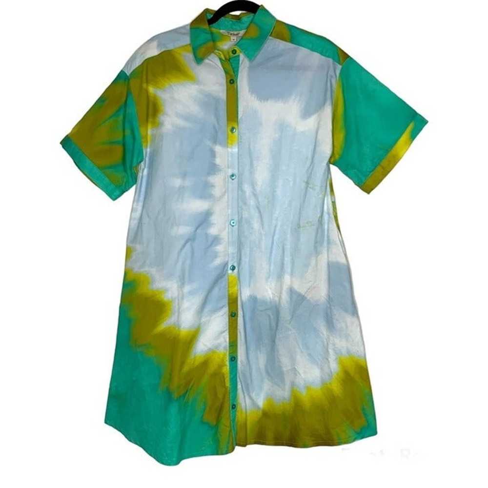 Tucker NYC safari shirtdress-seafoam chartreuse t… - image 2