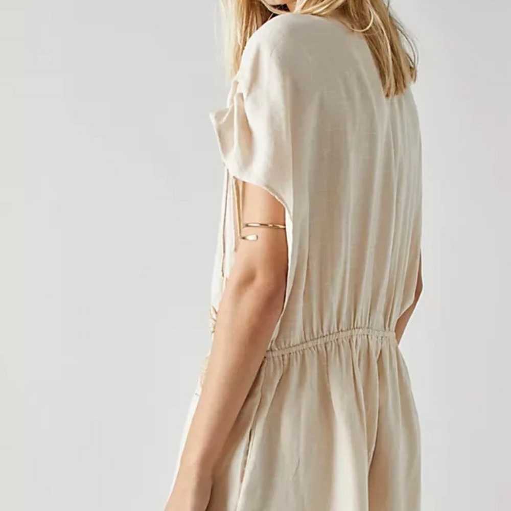 NEW Free People Weila Romper off white  Floral Em… - image 5
