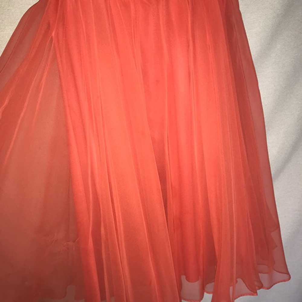 Beautiful Vintage Miss Elliette Coral Party Dress… - image 12
