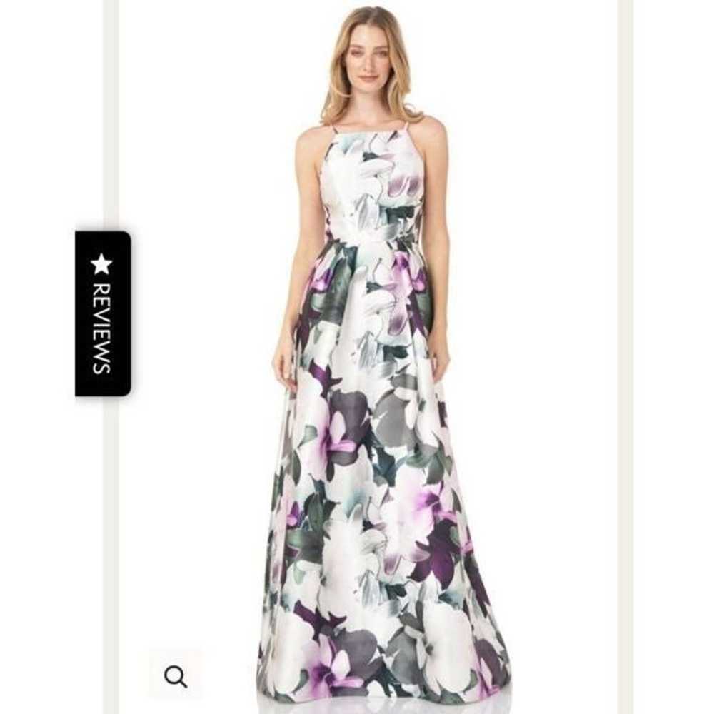 Kay Unger Floral Printed Gown - image 1