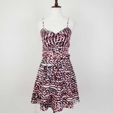 Parker Barbwire Ruched Silk Dress