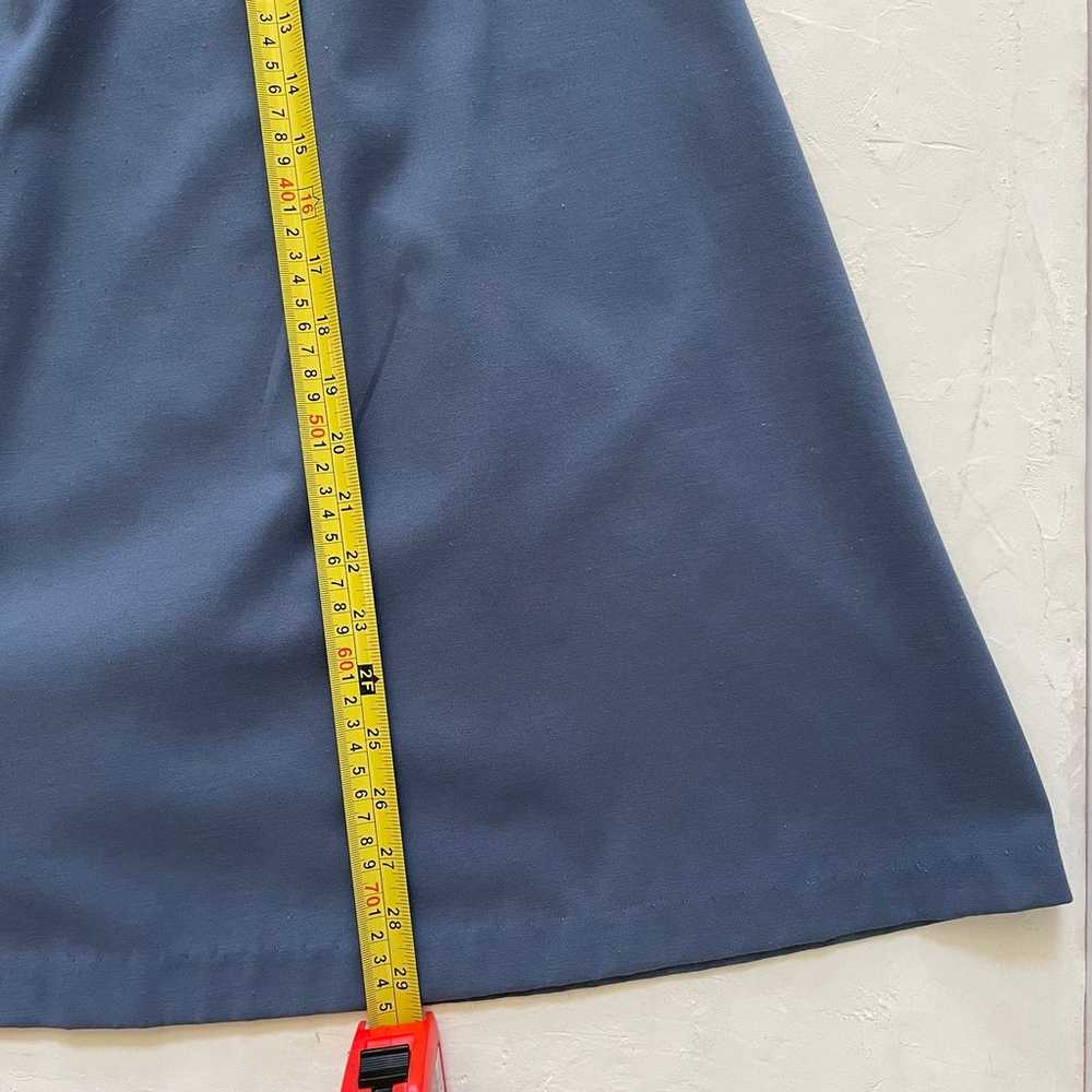 Vintage Jacket & Skirt Set Dusty Blue Shirt Dress… - image 7