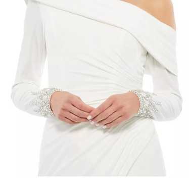 One shoulder long sleeve gown - image 1