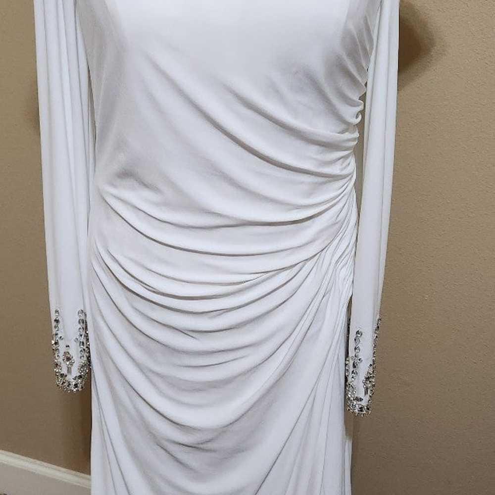 One shoulder long sleeve gown - image 3