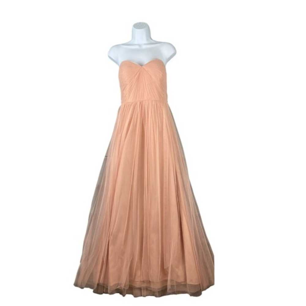 Jenny Yoo Peach Strapless Tulle Gown Formal Bride… - image 1